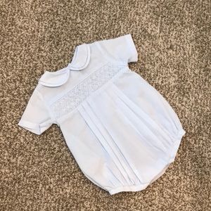 Size newborn baby boy smocked outfit